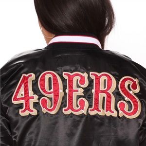 49ers bomber jacket (large) NFL official